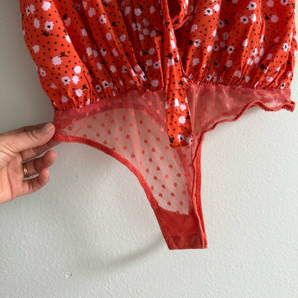 Intimately Free People Call Me Later Printed Bodysuit Top Size XS - Picture 3 of 10